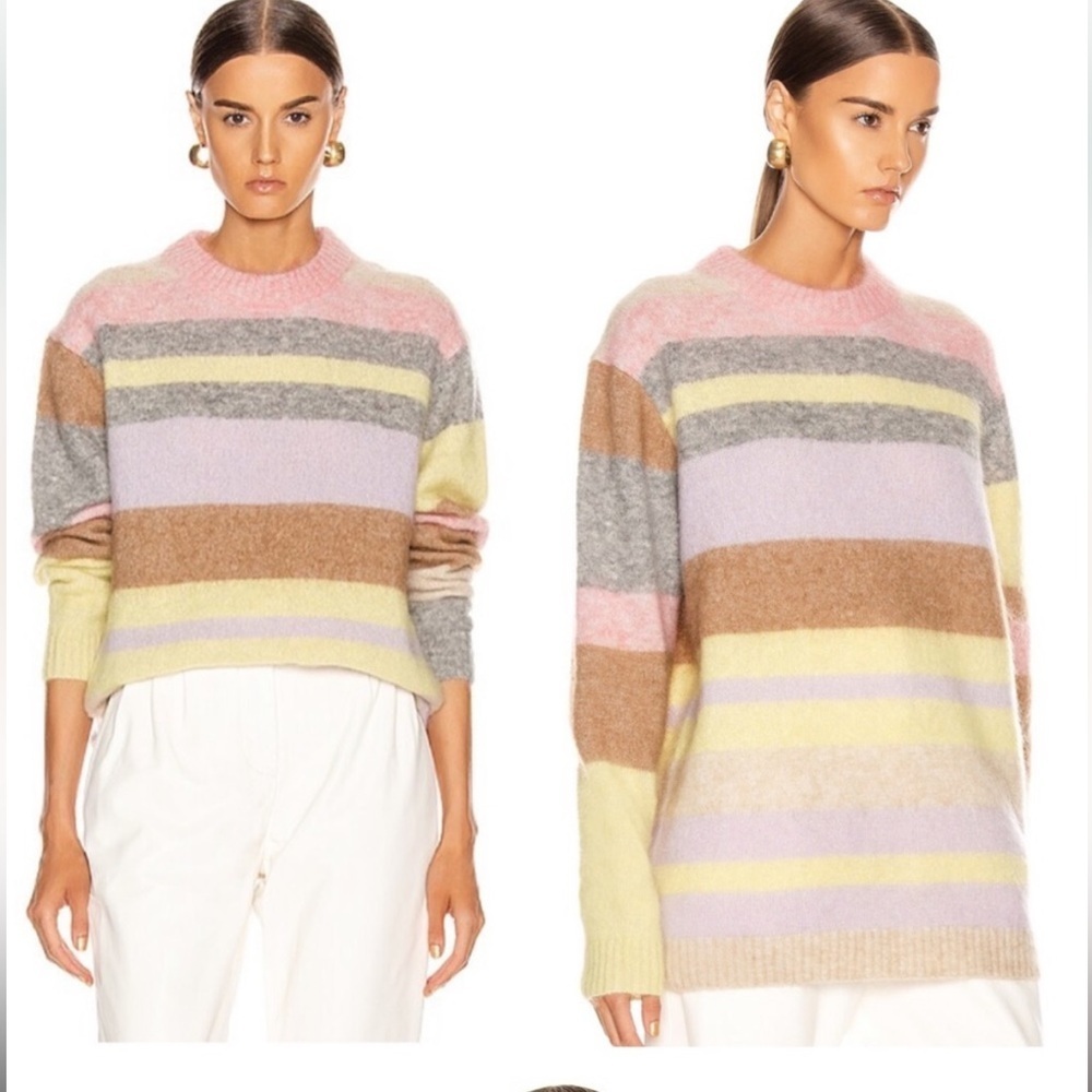 Acne Studios Kalbah mohair wool stripe oversized sweater XXS